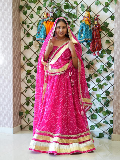 By Bandhani Style Lehanga With Wedding Wear
