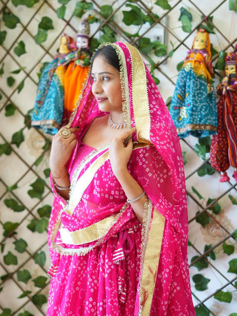 By Bandhani Style Lehanga With Wedding Wear