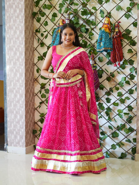 By Bandhani Style Lehanga With Wedding Wear