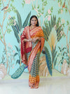 KcPc New Pure khaddi Georgette Upada Neemzari Bandhej Saree