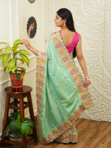 KcPc New Special Banarasi silk Jecard Embroidery Work Saree PAL