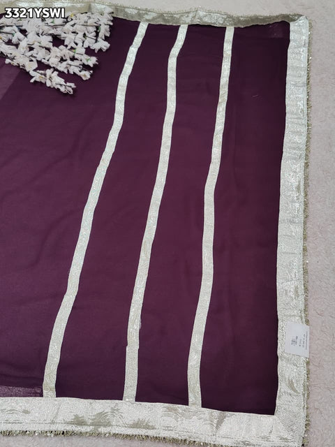 KcPc New Premium Classic Designer Georgette Saree with Gota Detailing MHS