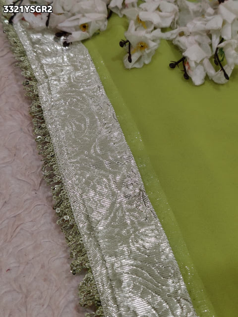 KcPc New Latest Georgette Saree with Rich Gota Border Work MHS