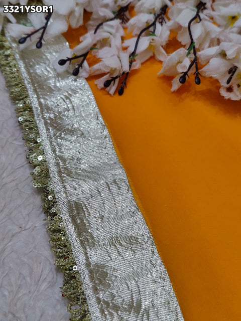 KcPc New Letest Stylish Georgette Saree with Rich Gota Border Work MHS