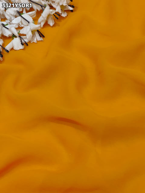 KcPc New Letest Stylish Georgette Saree with Rich Gota Border Work MHS