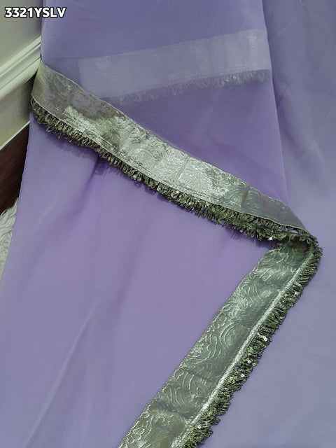 KcPc New Designer Georgette Saree with Elegant Gota Border   MHS