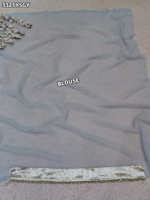 KcPc New Stylish Georgette Saree with Rich Gota Border Work MHS