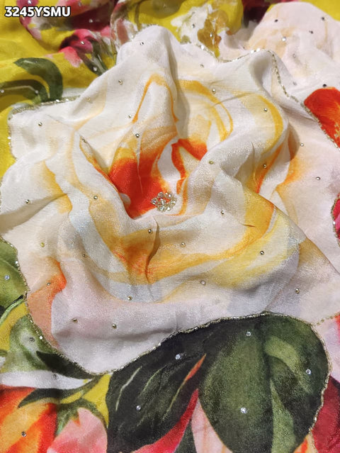 KcPc New Traditional Ojariya Saree in Premium Fabric with Hand Embellishment   RB