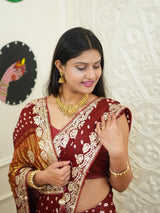 KcPc New Lounch Modal Silk Gotapatti Work Saree With Blouse amt