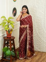 KcPc New Lounch Modal Silk Gotapatti Work Saree With Blouse amt