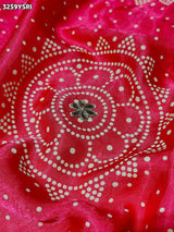 KcPc New Royal Bandhani Style Gaji Silk Saree with Hand Cutdana Gotapatti PF