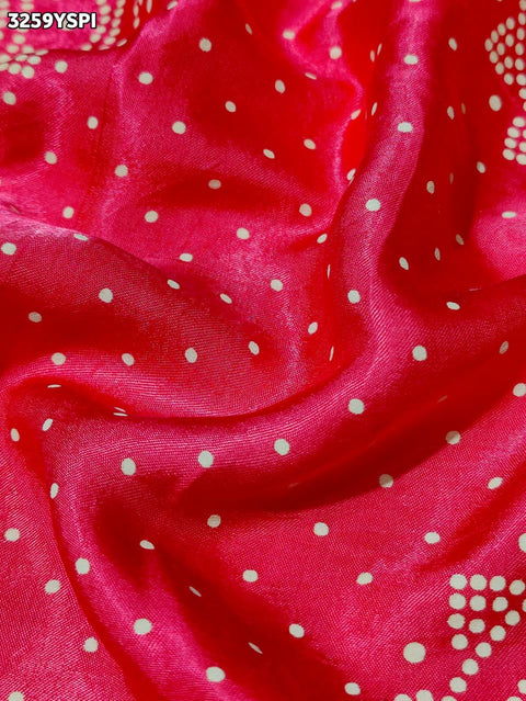 KcPc New Royal Bandhani Style Gaji Silk Saree with Hand Cutdana Gotapatti PF