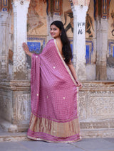 KcPc New Modal Silk Bandhani Saree with Elegant Gotapatti Work PF