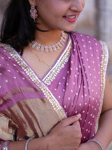 KcPc New Modal Silk Bandhani Saree with Elegant Gotapatti Work PF