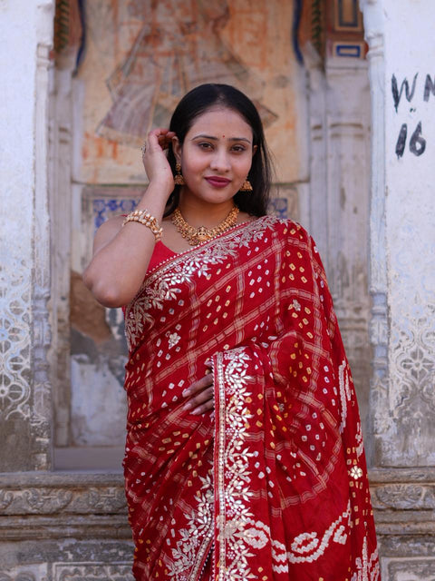 KcPc New Premium Modal Silk Bandhani Saree for Festive Occasions  AMT