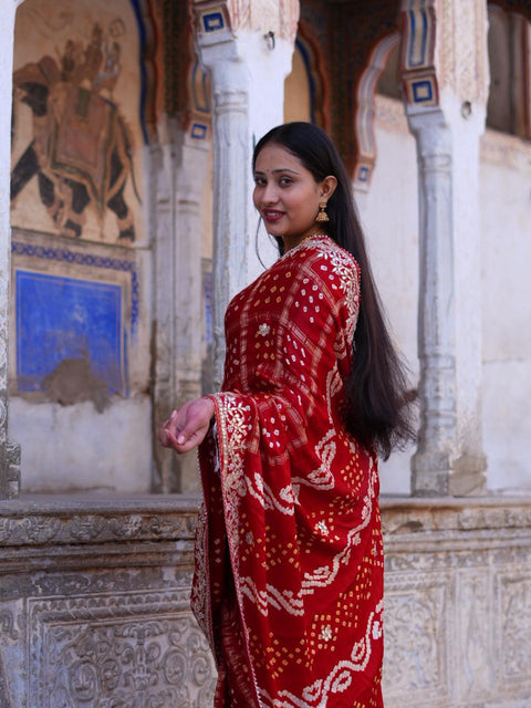 KcPc New Premium Modal Silk Bandhani Saree for Festive Occasions  AMT