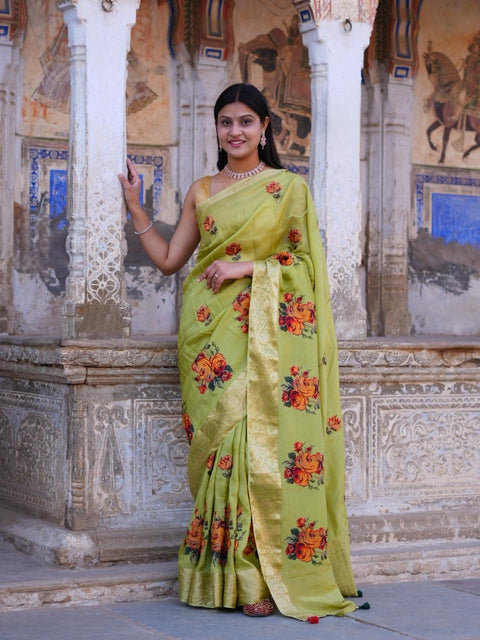 Buy New Royal Festive Collection Saree Featuring Intricate Kashida Embroidery KcPc