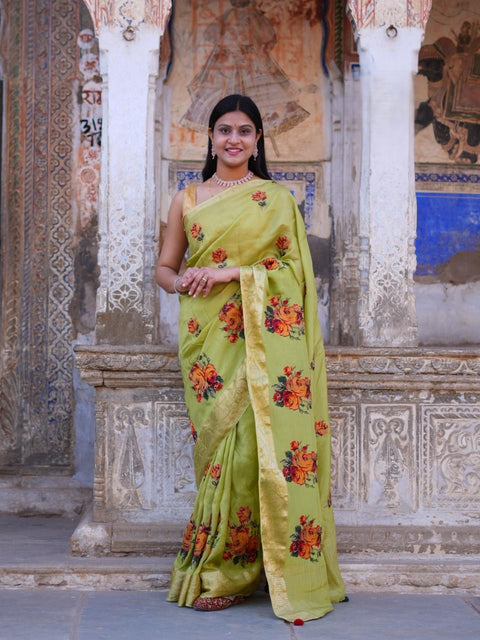 Buy New Royal Festive Collection Saree Featuring Intricate Kashida Embroidery KcPc