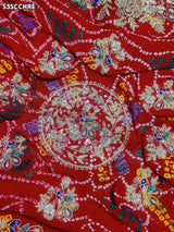 KcPc Pure Ojariya Handwork Zardoji Kolkata Special Marwari Chunri Odhna Chunri (Red)