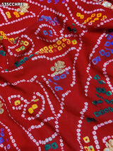 KcPc Pure Ojariya Handwork Zardoji Kolkata Special Marwari Chunri Odhna Chunri (Red)