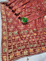 Buy New Elegant Bandhani Saree With Festive Wear KcPc