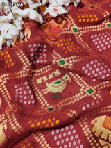 Buy New Elegant Bandhani Saree With Festive Wear KcPc
