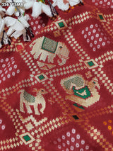 Buy New Elegant Bandhani Saree With Festive Wear KcPc
