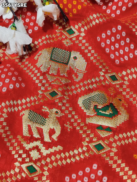 Buy New Elegant Bandhani Saree With Festive Wear KcPc