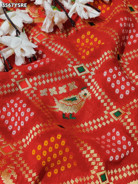 Buy New Elegant Bandhani Saree With Festive Wear KcPc