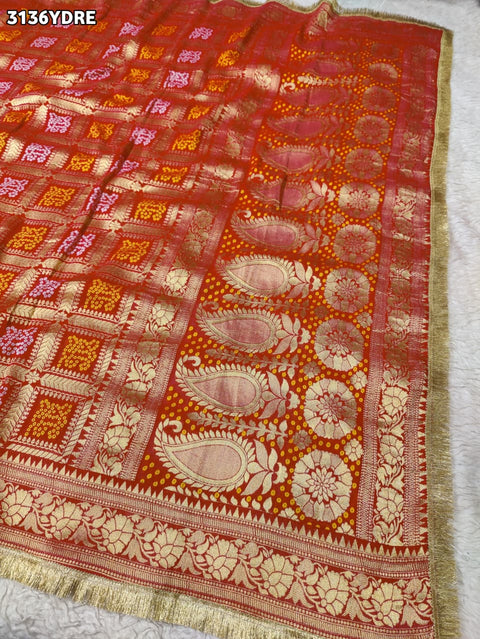 KcPc New Graceful Meenakari Banarasi Style Upada Silk Dupatta  AMT