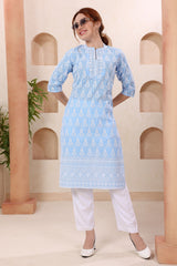 Buy New Elegant Chikankari Party Wear Kurti KcPc