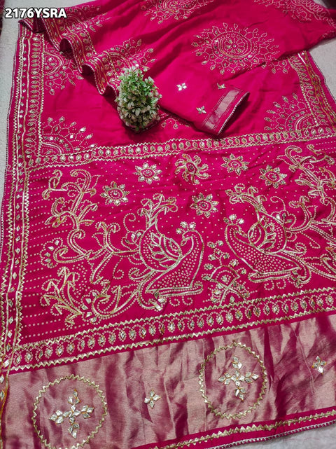 Buy Modal Silk Bandhani Style Saree KcPC