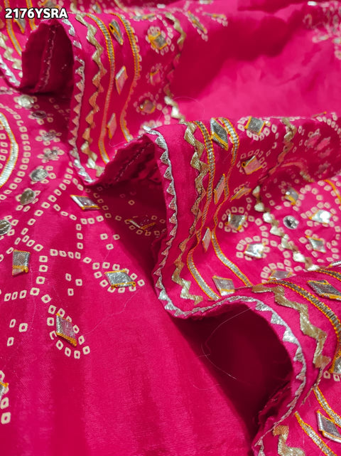 Buy Modal Silk Bandhani Style Saree KcPC