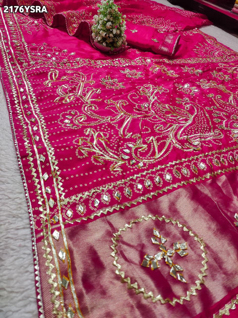 Buy Modal Silk Bandhani Style Saree KcPC