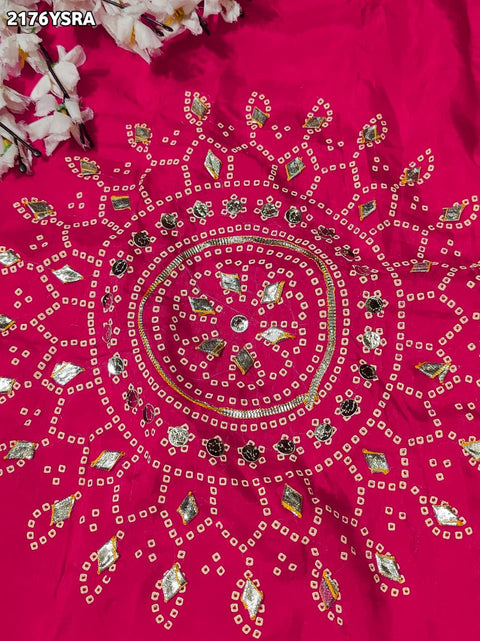 Buy Modal Silk Bandhani Style Saree KcPC