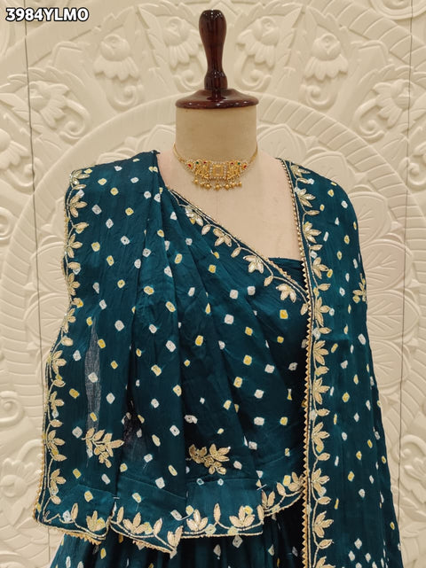 KcPc Royal Bandhani Modal Silk Lehenga with Rich Cutdana Work BTU