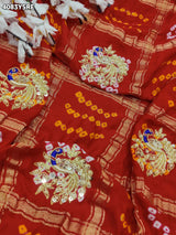 KcPc New Royal Look Gaji Silk Saree with Zardosi Work With Silver CoinsMNL