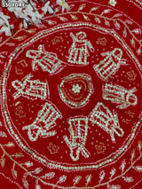 KcPc Premium Pure Gaji Silk Bridal Dupatta with Elegant Gota Patti WorkDupatta