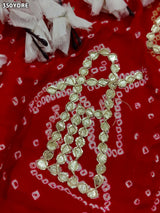 KcPc Premium Pure Gaji Silk Bridal Dupatta with Elegant Gota Patti WorkDupatta