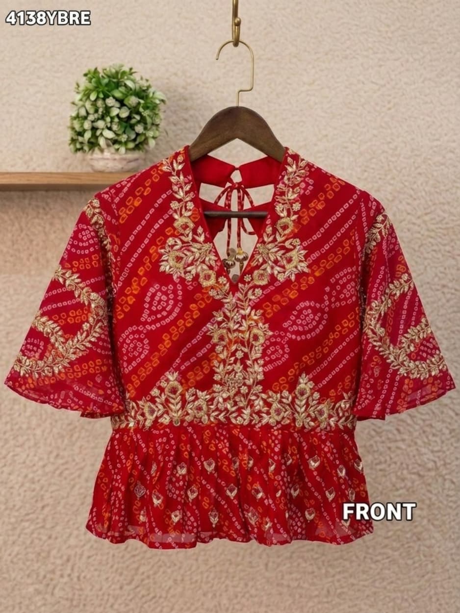 KcPc Premium Ojariya Blouse with Beautiful Zardosi WorkMEG