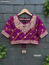KcPc New Festive Bandhani Ojariya Blouse with Gota Patti WorkMEG