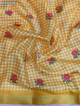 Buy Kota Doria Designer Saree with Elegant Zari Border KcPc 