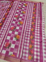 Buy Kota Doria Designer Saree with Elegant Zari Border KcPc 