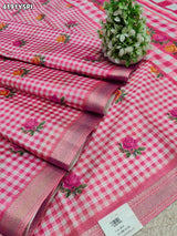 Buy Kota Doria Designer Saree with Elegant Zari Border KcPc 