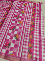 Buy Kota Doria Designer Saree with Elegant Zari Border KcPc 