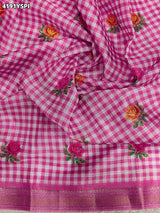 Buy Kota Doria Designer Saree with Elegant Zari Border KcPc 