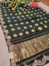 Buy Modal Silk Leheriya Saree with Gota Patti Work Kcpc 