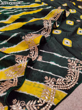 Buy Modal Silk Leheriya Saree with Gota Patti Work Kcpc 