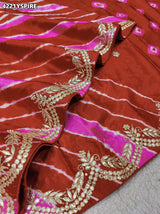 Buy Modal Silk Leheriya Saree with Gota Patti Work Kcpc 