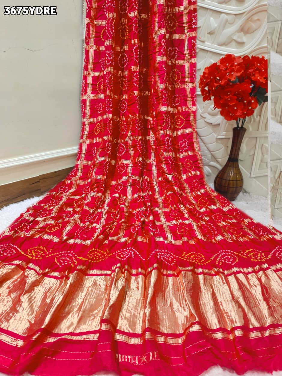 KcPc Traditional Modal Silk Gatchola Dupatta with Rich Jari Weaving MSC